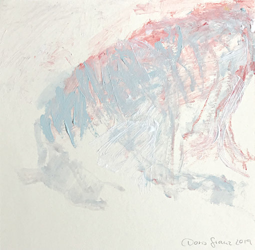 Doris Granz: 'Skizze Geschöpf', 2019, Acryl auf Pappe, 22 x 22 cm